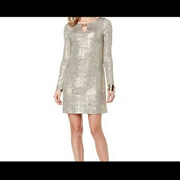 NWOT Vince Camuto Gold Metallic jersey dress - Picture 6 of 6